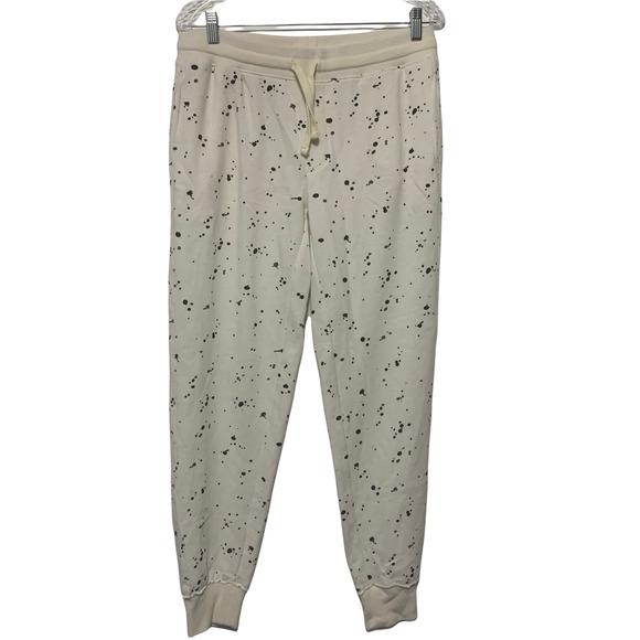 Alternative Apparel Pants - Alternative Apparel 80s White Black Paint Splatter High Rise Joggers‎ Medium New